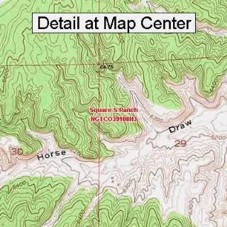 USGS Topographic Quadrangle Map   Square S Ranch, Colorado (Folded 