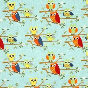   Things Moda Aqua Owls Tree Quilt Cotton Fabric Arts, Crafts & Sewing