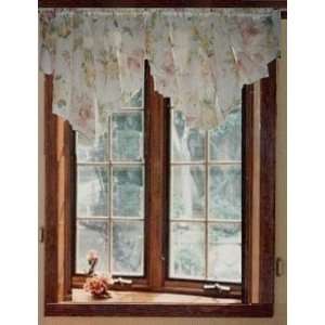  JCPenney Floral Sheer Ascot Valance Shari: Home & Kitchen