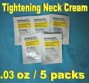 Strivectin TL★★TIGHTENING NECK CREAM★★[5 Sample PACKETS]★ 5% 