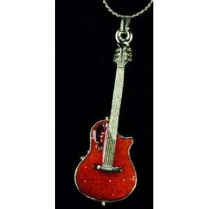  Harmony Jewelry Ovation Roundback Guitar   Gold and Red 