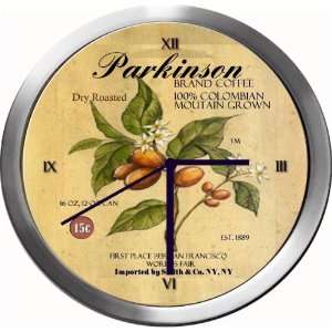  PARKINSON 14 Inch Coffee Metal Clock Quartz Movement 