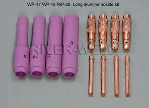 TIG Welding Torch long nozzle replacement Accessories SR WP PTA 17 18 