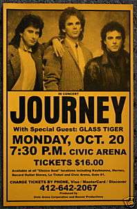 JOURNEY glass tiger Promotional CONCERT POSTER  