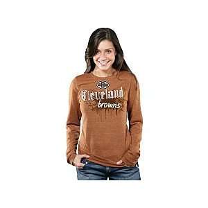 : 5th and Ocean Cleveland Browns Womens Long Sleeve Triblend T Shirt 