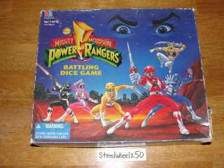 Mighty Morphin Power Rangers Battling Dice Board Game Milton Bradley 