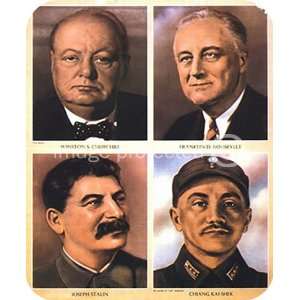   British WW2 Propaganda Allied Leaders MOUSE PAD