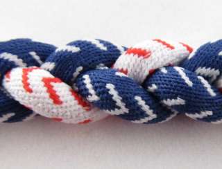 Baseball Thread Titanium Necklace Triple Braided 3 Styles 5 Sizes 
