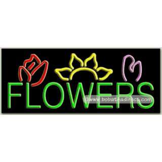  Flowers, Logo Neon Sign (13H x 32L x 3D): Everything 