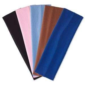 Lot of 5 Assorted Color Thick Elastic Stretch Headbands  