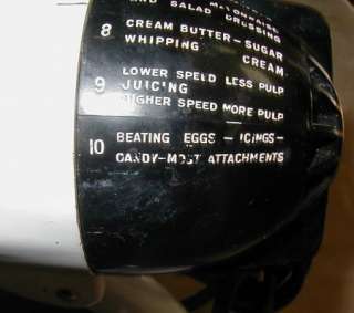   Sunbeam Mix Master Model 11 with stand and beaters   10 speed control