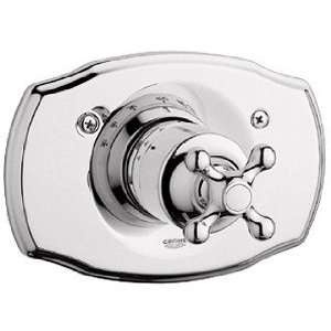  Grohe Seabury Thermostat Trim with Cross Handle   Sterling 