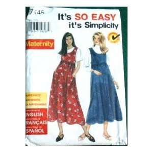  Simplicity Sewing Pattern 7445 Misses Maternity Jumper, A 