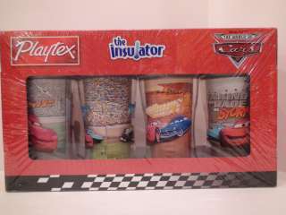   Insulator 4 Spillproof Cups Featuring The Cars Movie Characters NIB