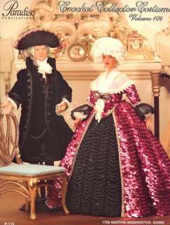 1796 Martha Washington Gown Paradise Vol 104 Barbie Doll NEW Crochet 