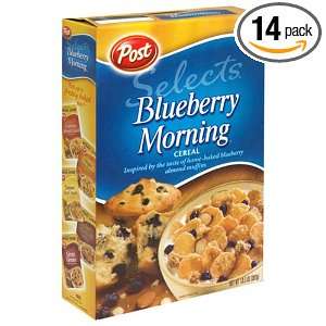 Post Selects Blueberry Morning Cereal, 13.5 Ounce Boxes (Pack of 14)