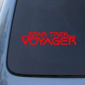 STAR TREK VOYAGER   Vinyl Car Decal Sticker #1675  Vinyl Color Red