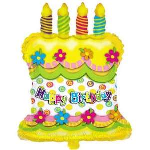  28 Happy Birthday Cake Candles Helium Shape balloon: Toys 