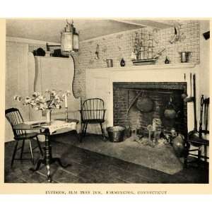  1926 Elm Tree Inn Fireplace Room Farmington CT Print 