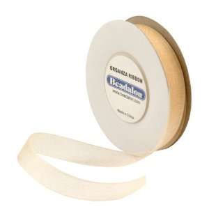  Beadalon Organza Ribbon 3/8 Inch Cream, 100 Meter Arts 