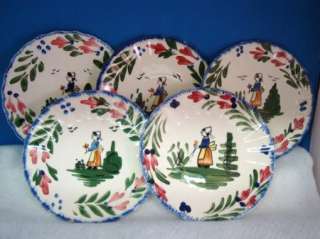 Blue Ridge French Peasant 5 Bread and Butter Plates  