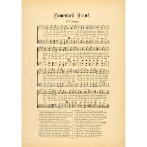   Hymn Praise Song Music   Original Halftone Print