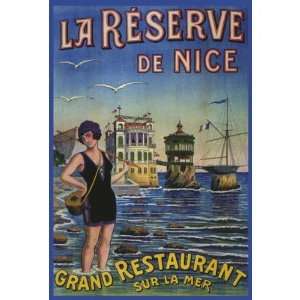  GIRL FISHING GRAND RESTAURANT LA RESERVE NICE FRENCH 