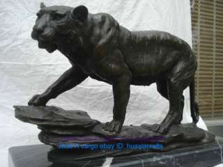 Bronze statue sculpture Bengal Tiger Big cat Beast King  