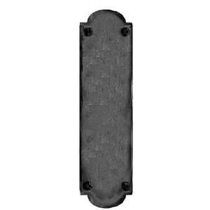   Iron Colonial Push Plate With Black Powder Coat: Home Improvement