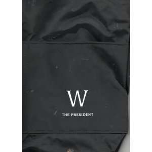  Tote Bag Black, W, The President Logo in White 