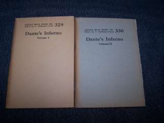 LITTLE BLUE BOOK DANTES INFERNO VOLUME 1 AND 2 VERY NICE CONDITION 