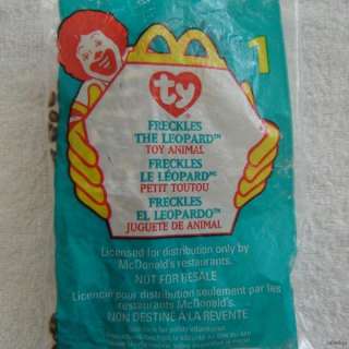 McDonalds Ty Beanie Babies #1 FRECKLES THE LEOPARD 1999  
