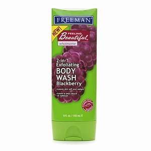   Feeling Beautiful 2 In 1 Exfoliating Bodywash Blackberry 6 oz. Beauty