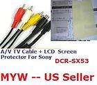 AV A/V TV Video Cable/Cord/Lead +LCD S.P. For SONY Camc