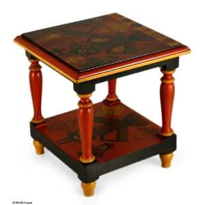 Wood accent table, Owls