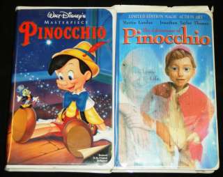 ADVENTURES Of PINOCCHIO & Walt DISNEYS Pinocchio   VHS  