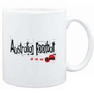   White  Australian Football IS IN MY BLOOD  Sports: Sports & Outdoors
