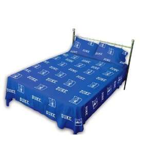   University Blue Devils Cotton Sateen Bed Sheet Set: Home & Kitchen