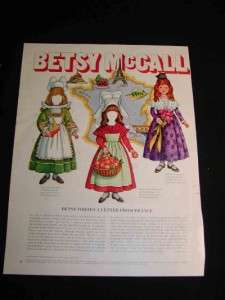BETSY McCALLs PAPER DOLL CUTOUTS A Letter From France  