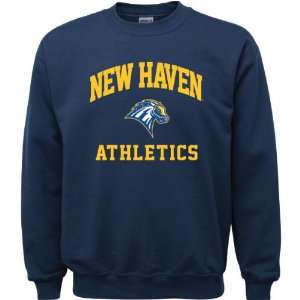 New Haven Chargers Navy Youth Athletics Arch Crewneck Sweatshirt