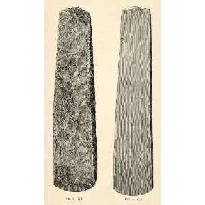  1882 Woodcut Later Stone Age Flint Axes Archaeological 