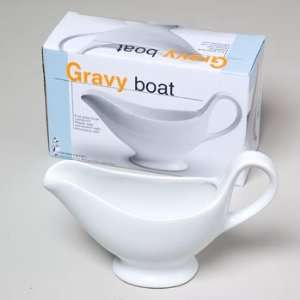  8 Oz. White Ceramic Gravy Boat