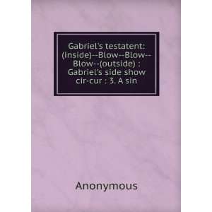 Gabriels testatent (inside)  Blow  Blow  Blow  (outside)  Gabriels 