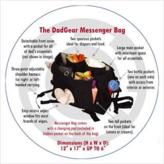 DadGear Cross & Skull Messenger Diaper Bag MB GA CS 879294001396 