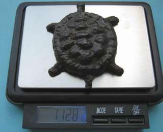 Perak) Solid Tin Big Turtle Money 18th Century Ext RRR EF #02  