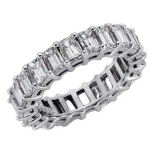   Eternity Emerald Cut 4.42 Ct Diamond Band Ring   JewelryWeb: Jewelry