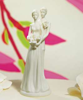   White Bride And Groom Figurine Traditional Wedding Cake Topper Tops