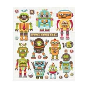    K&Company Sticker Medley Robots; 6 Items/Order