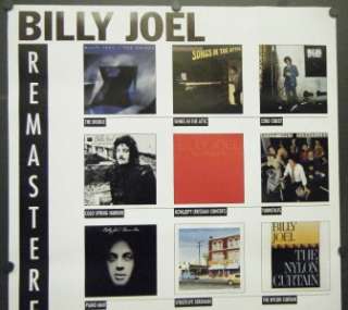 BILLY JOEL DOUBLE SIDED PROMO POSTER REMASTERED ALBUMS 1998 PIANO MAN 