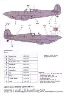 Techmod Decals 1/72 SUPERMARINE SPITFIRE Mk Vb Fighter  